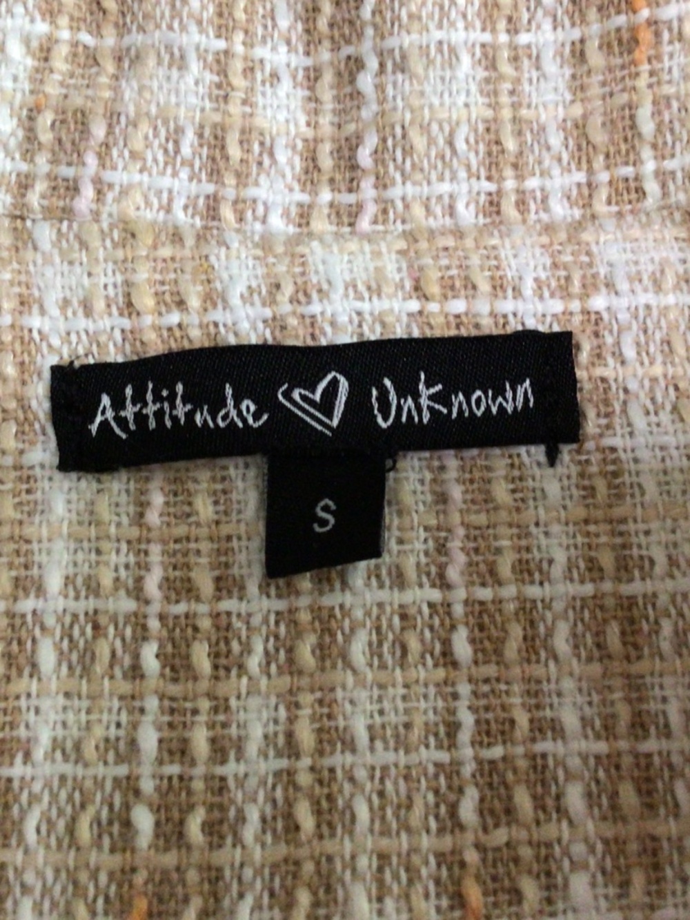 Attitude Unknown double breasted tweed blazer with gold buttons. Size S - Picture 4 of 7